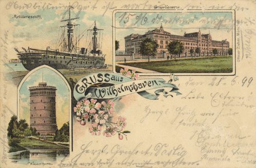 Wilhelmshaven, Niedersachsen: Artillerieschiff; Groe Kaserne; Wasserturm