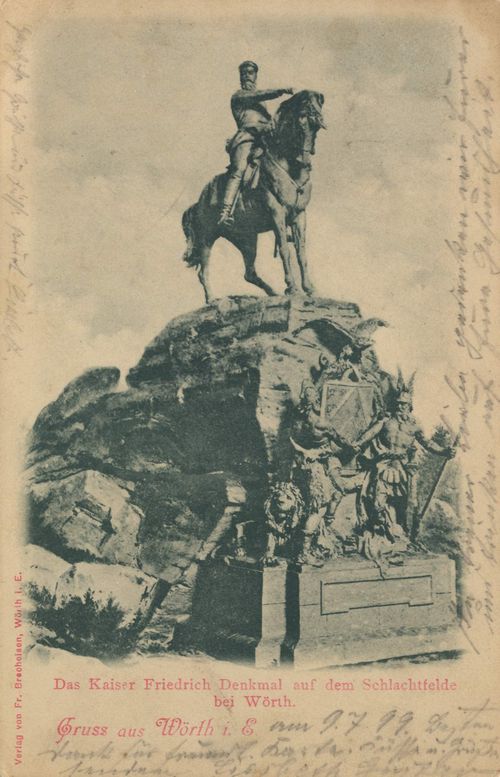 Wrth a. S., Elsass-Lothringen: Kaiser-Friedrich-Denkmal auf dem Schlachtfeld bei Wrth