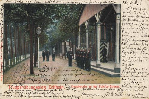 Zeithain, Sachsen: Truppenbungsplatz, Hauptwache an der Fabricestrae