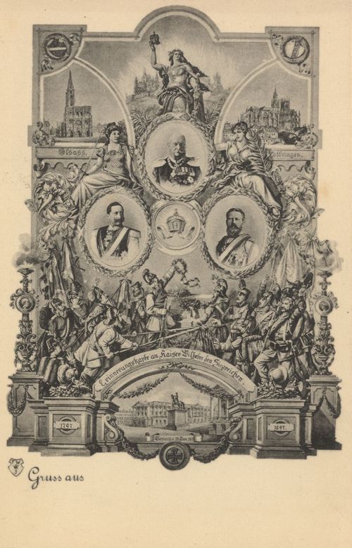 'Erinnerungskarte an Kaiser Wilhelm den Siegreichen'
