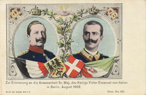 Besuch des Königs Victor Emanuel III. von Italien, 1902