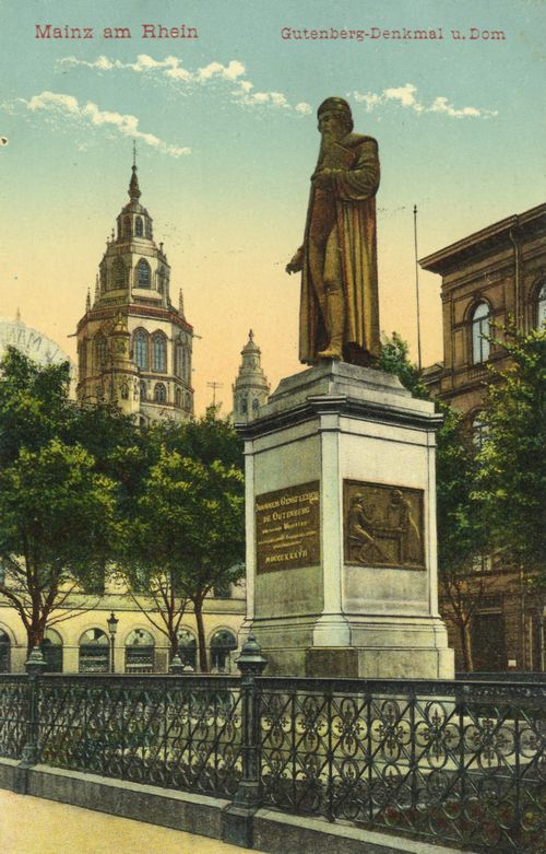 Mainz, Dom und Gutenbergdenkmal