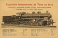 Eisenbahn/Dampflokomotiven/Ausstellung Turin 1911, Lokomotive, gebaut von J. A. Maffei