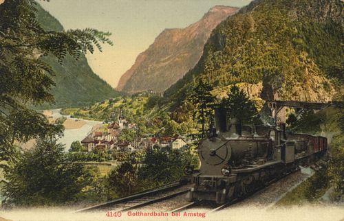Gotthardbahn bei Amsteg