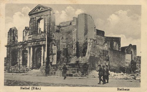 Rethel, zerstörtes Rathaus