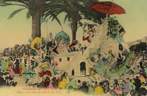 Umzug 1911: Un Coin du Marché de Nice