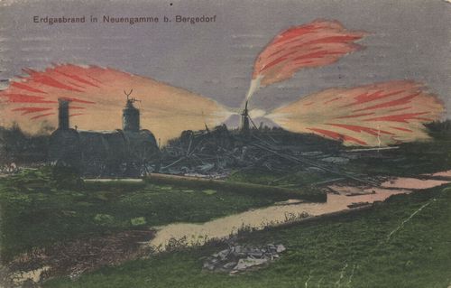 Neuengamme bei Bergedorf, Erdgasbrand
