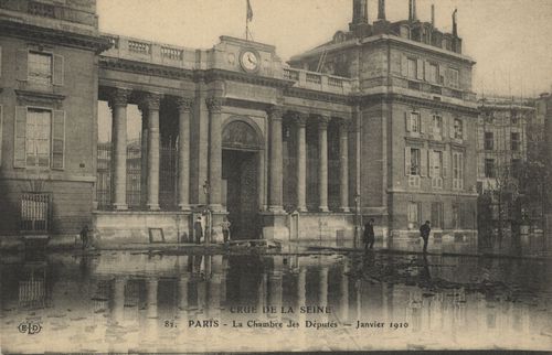 Paris, Seine-Hochwasser (Januar 1910): Abgeordnetenhaus