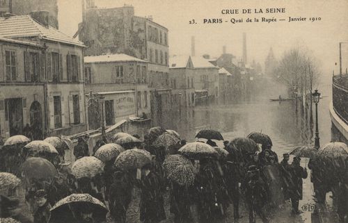 Paris, Seine-Hochwasser (Januar 1910): Quai de la Rapée