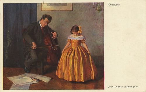 Cellospieler und Chaconne-Tänzerin
