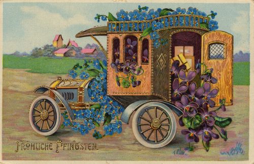 Automobil mit Blumen