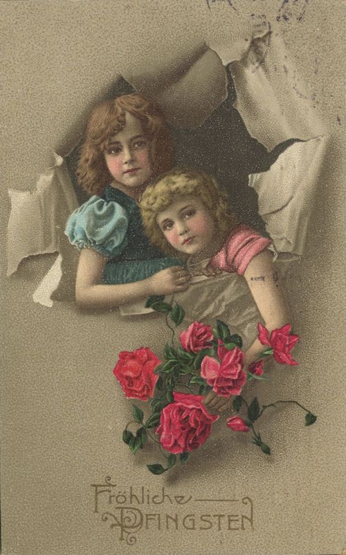 Mädchen mit Rosen