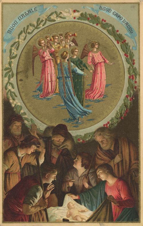 Geburt Christi mit Engeln