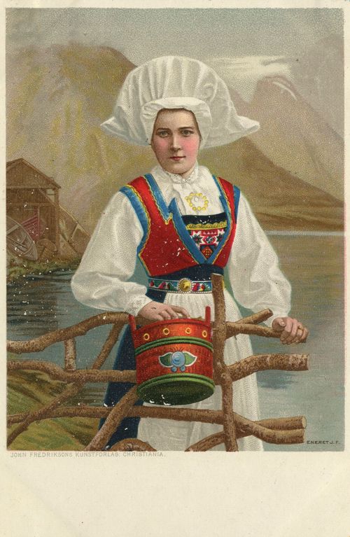 Frau am Bergsee