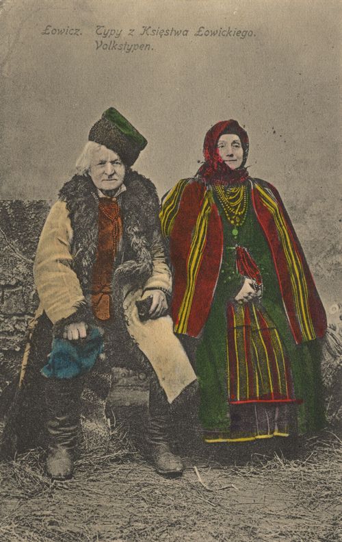Altes Bauernpaar aus Ksiestwa Lowickiego