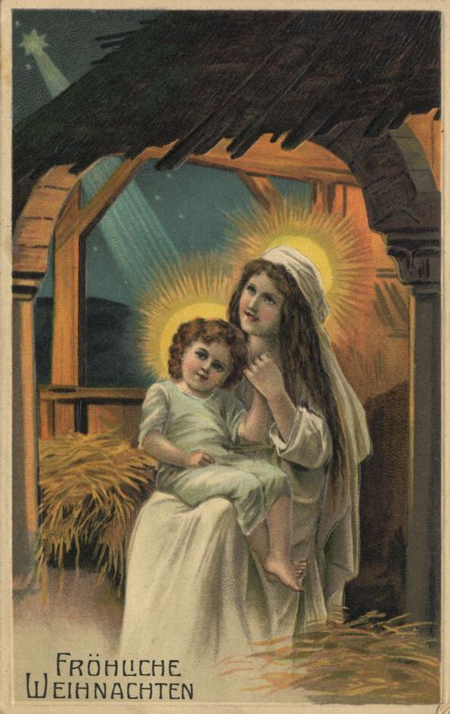 Maria mit Kind im Stall
