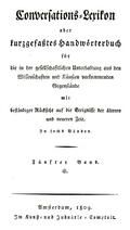 Brockhaus Conversations-Lexikon Bd. 5. Amsterdam 1809