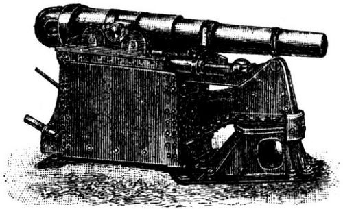 1183. 15 cm-Kanone in Minimalschartenlafette für Panzertürme.
