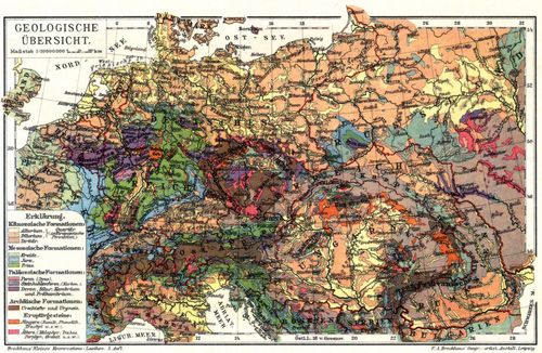 Mitteleuropa. II. (Karte) Geologische Übersicht.