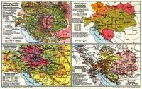 sterreich-Ungarische Monarchie II. (Karten) 1. Pflanzen- und Tiergeograph. bersicht. 2. Verteilung von Industrie und Landwirtschaft. 3. Isochronenkarte. 4. Historische bersicht.