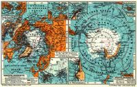 Polarländer. I. (Karten) 1. 2. Smith-Sund. 3. 4. 5. West-Antarktis. 6. Viktorialand. 7. Kerguelenland. Nordpolargebiete. Südpolargebiete.