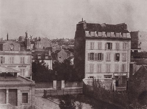 Bayard, Hippolyte: Die Rue Boursault; im Hintergrund die Windmhlen von Montmartre