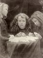 Cameron, Julia Margaret: Sammeln Fussel für die Krim (Blanche, Wary und Adeline Grace Glogstoun)