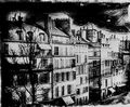 Daguerre, Louis Jacques Mandé: Daguerre photographiert aus seiner Wohnung im dritten Stock des Boulevard Saint-Martin Nr.17