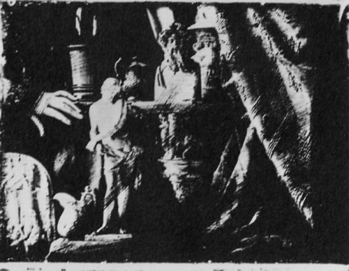 Daguerre, Louis Jacques Mand: Triptychon fr Knig Ludwig I. von Bayern, der Boulevard du Temple in Paris um acht Uhr morgens, Stilleben mit Gipsabgssen