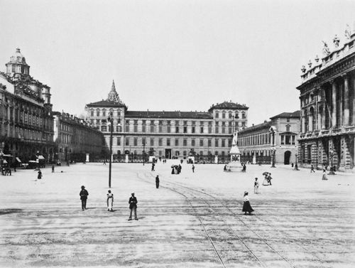 Gebrder Alinari: Der Schlossplatz in Torino