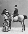 Gebrüder Alinari: Ehrenmann auf dem Pferd mit Dame