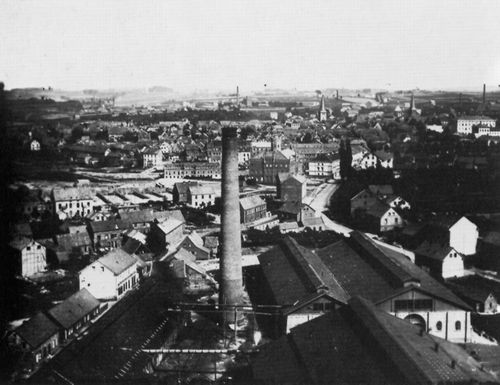 Leimkhler: Panoramaaufnahme von Essen, von der Krupp'schen Fabrik aus gesehen