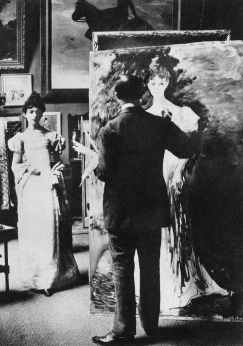 Primoli, Giuseppe: J.-E. Blanche malt in seinem Studio