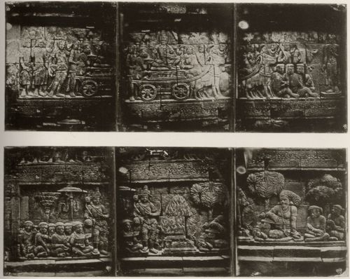 Schaefer, Adolph: Die oberen Reliefs der westlichen Auenwand der Tempelanlage Borobudur. Ersten Korridor, erste Galerie, Java