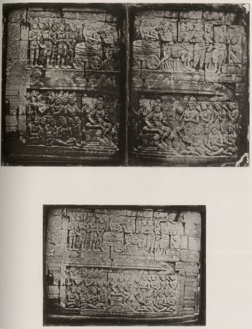 Schaefer, Adolph: Relief vom Verbindungskorridor zwischen der ersten und der zweiten Galerie. Westseite der Zentralwand der Tempelanlage Borobudur, Java