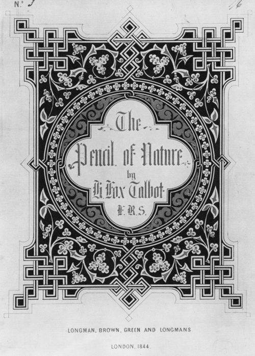 Talbot, William Henry Fox: Umschlag fr eine der Ausgaben von »Der Stift der Natur«