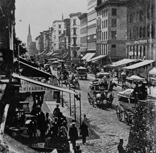 Amerikanischer Photograph um 1870: Broadway und Duane Street