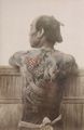 Japanischer Photograph um 1880: Tätowierung auf der Haut