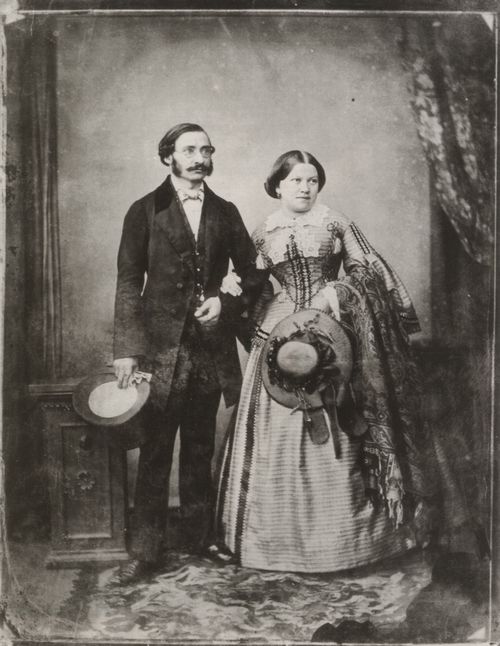 Deutscher Photograph um 1855: Das Ehepaar Krone, Dresden