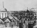 Russischer Photograph: Die vergoldeten Kuppeln der Kreml-Kathedralen