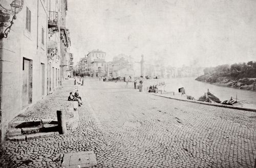 Italienischer Photograph um 1877: Die Via di Ripetta und der Porto di Ripetta