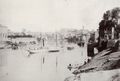 Italienischer Photograph um 1860: Ein Dampfer auf dem Tiber bei Ripagrande