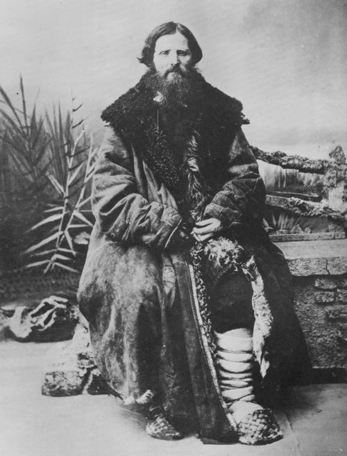 Russischer Photograph um 1885: Ein handeltreibender Bauer