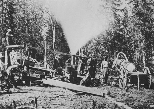 Russischer Photograph um 1867: Goldfrdersttten im Ural