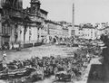 Italienischer Photograph um 1865: Markt auf der Piazza Navona in Rom