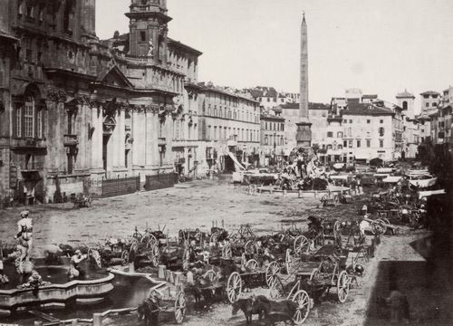 Italienischer Photograph um 1865: Piazza Navona
