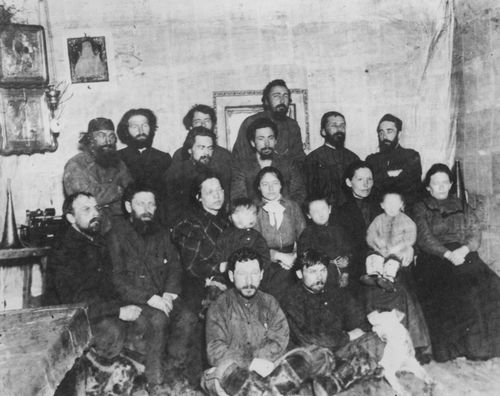 Russischer Photograph um 1895: Politisch Verfolgte im sibirischen Exil