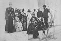 Russischer Photograph: Russische Offiziere und hohe Beamte besuchen 1887 den Chan von Merw