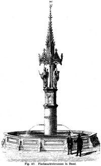 Fig. 40. Fischmarktsbrunnen in Basel.