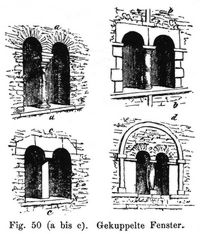 Fig. 50 (a bis c) Gekuppelte Fenster.